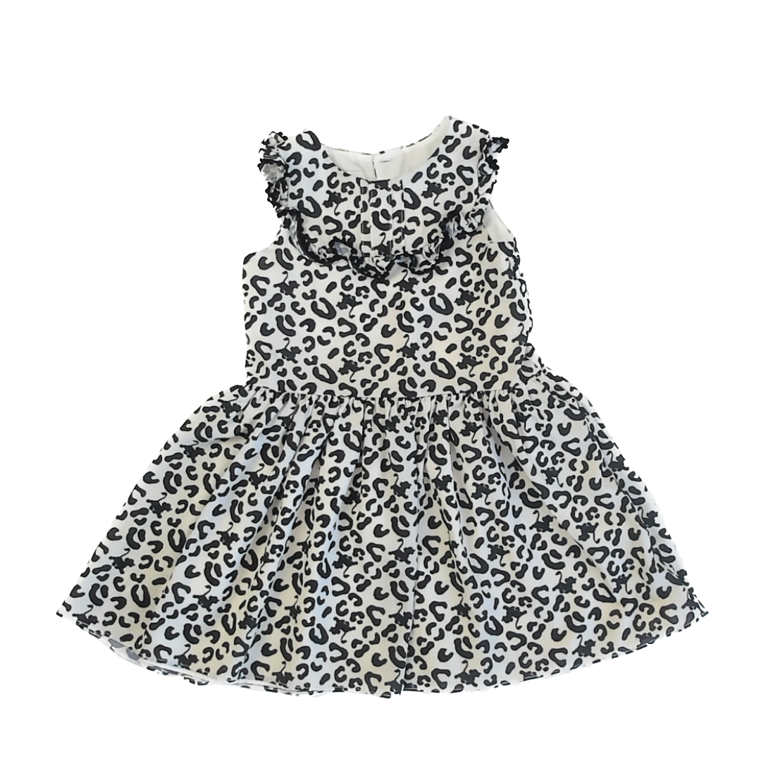 Pippa & Julie Girls Black | White Dalmation Dress Size: 6 Years Black | White Dalmation