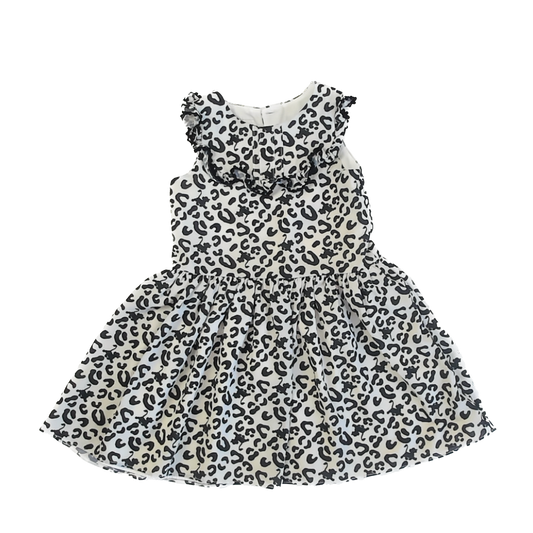 Pippa & Julie Girls Black | White Dalmation Dress Size: 6 Years Black | White Dalmation