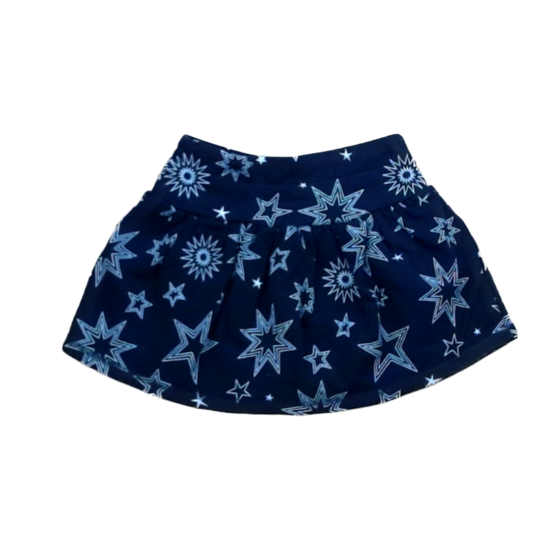 Rockets Of Awesome Girls Black | White Doodles Skirt Size: 3T - 7 Years Black | White Doodles