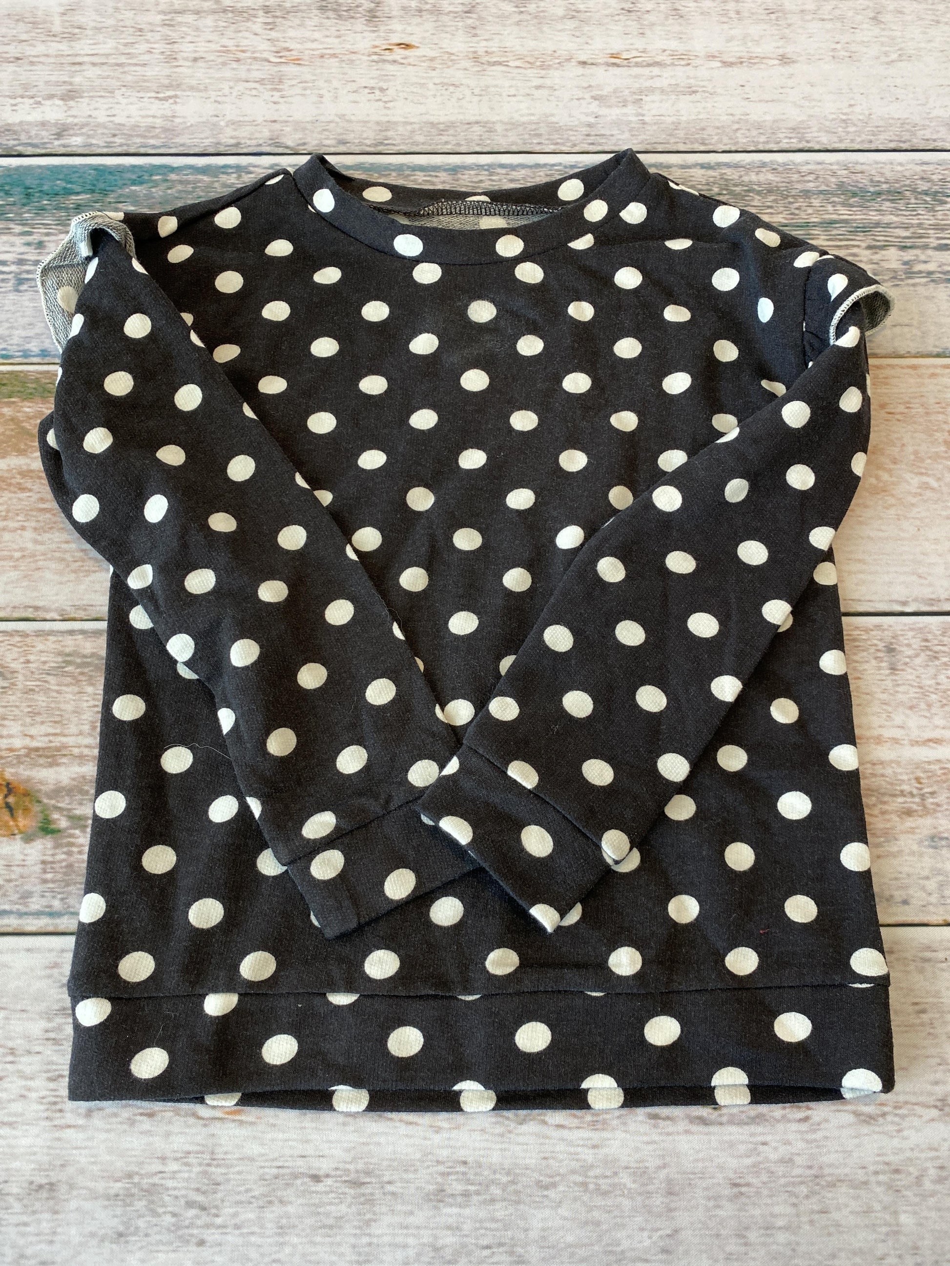 Harper Canyon Girls Black | White | Dots Long Sleeve Shirt Size: 3T Black | White | Dots