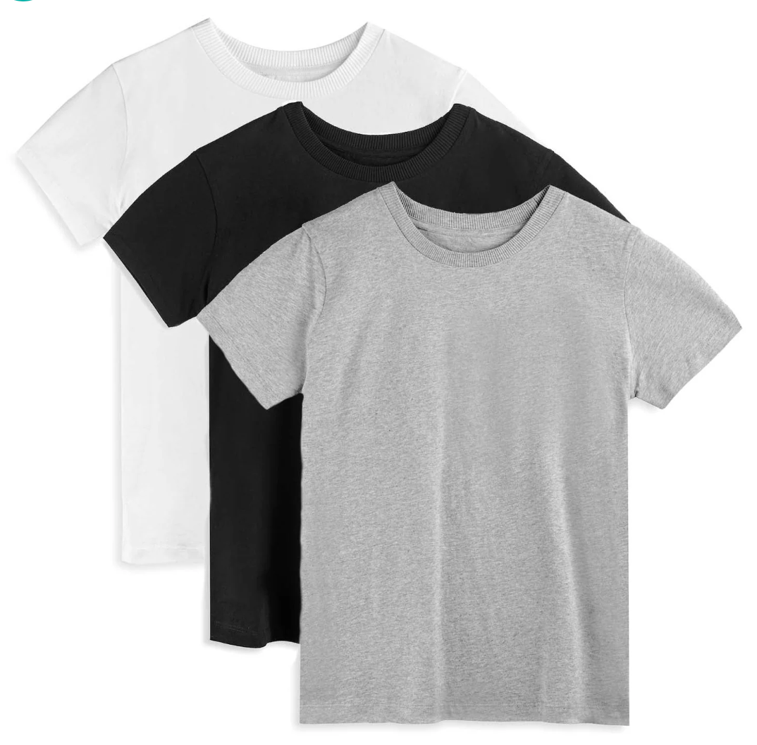 Mightly Unisex Black | White | Gray T-Shirt Size: Big Kid 12Y - 14Y Black | White | Gray