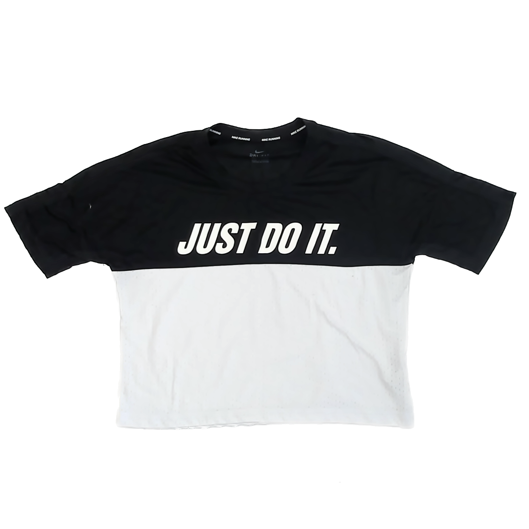 Nike Girls Black | White Mesh Athletic Top Size: Adult S Black | White Mesh