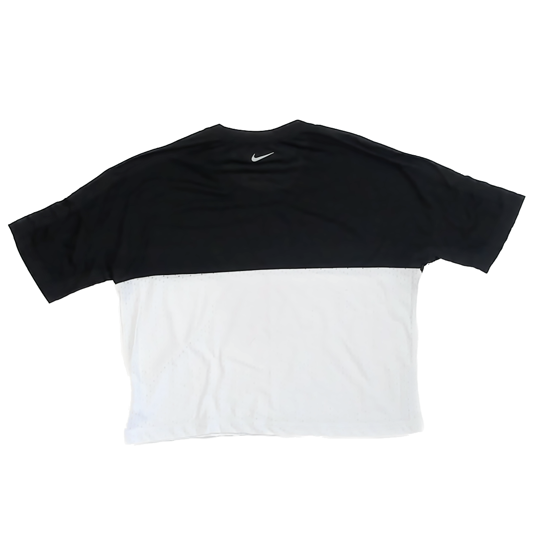 Nike Girls Black | White Mesh Athletic Top Size: Adult S Black | White Mesh