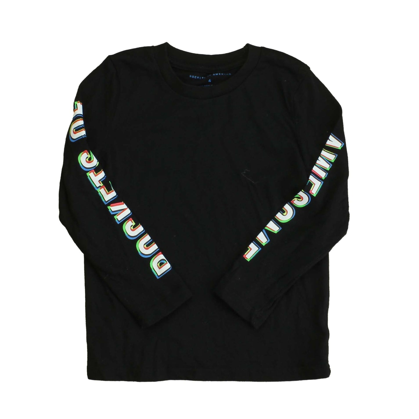 Rockets Of Awesome Boys Black | White | Multi Long Sleeve T-Shirt Size: 4T Black | White | Multi