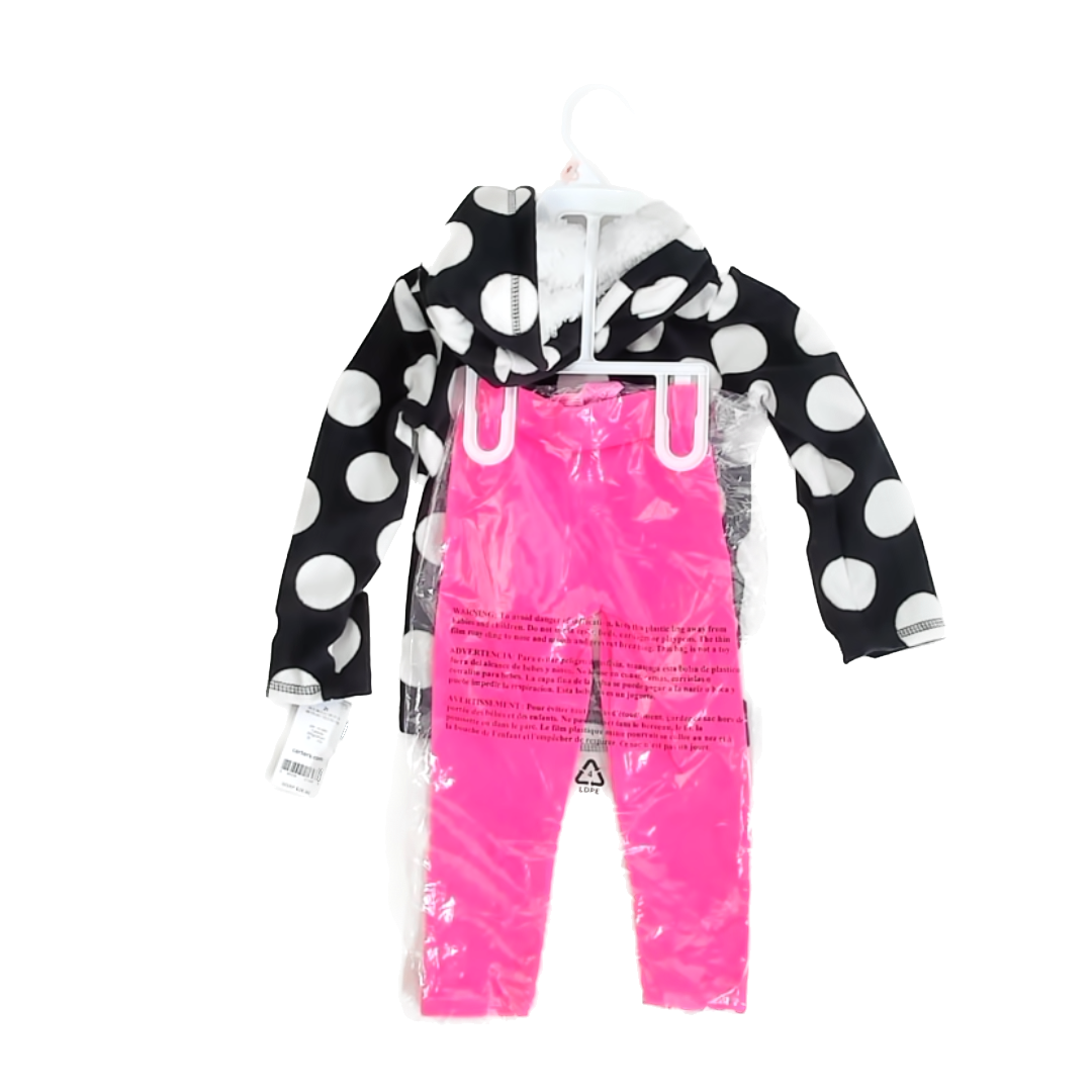 Carter's Girls Black | White | Pink Apparel Sets Size: 2T Black | White | Pink