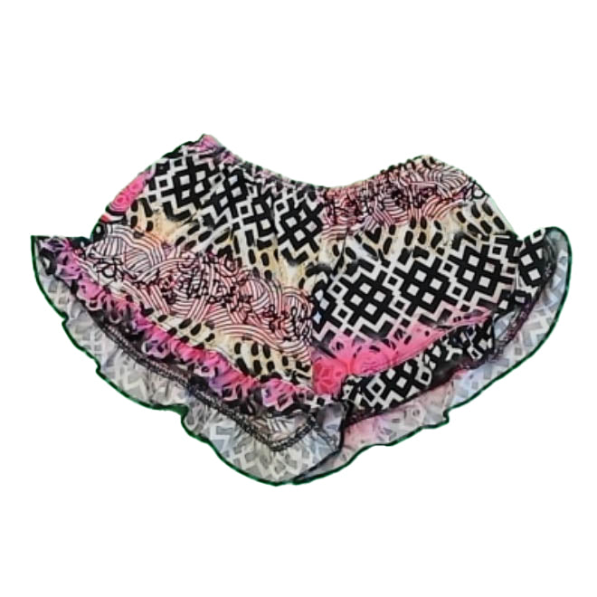 So Nikki Girls Black | White | Pink Shorts Size: 5-6 Years Black | White | Pink