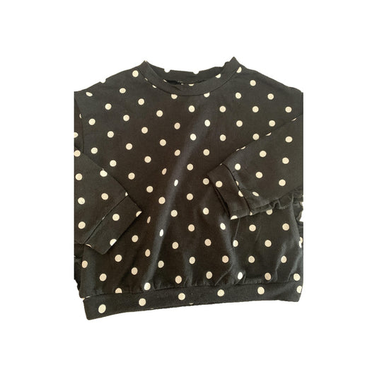 Harper Canyon Girls Black | White | polka dot Sweater Size: 2T Black | White | polka dot