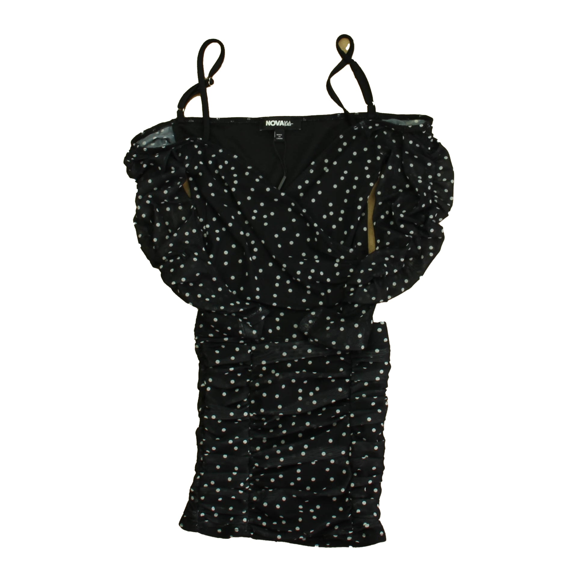 Nova Kids Girls Black | White Polka Dots Apparel Sets Size: 4T Black | White Polka Dots
