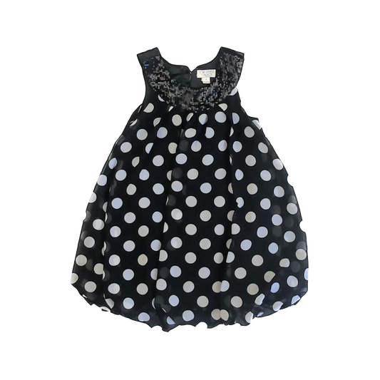 Children's Place Girls Black | White Polka Dots Special Occasion Dress Size: 5T Black | White Polka Dots