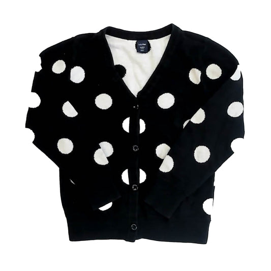 Gap Girls Black | White Polka Dots Cardigan Size: 4T Black | White Polka Dots