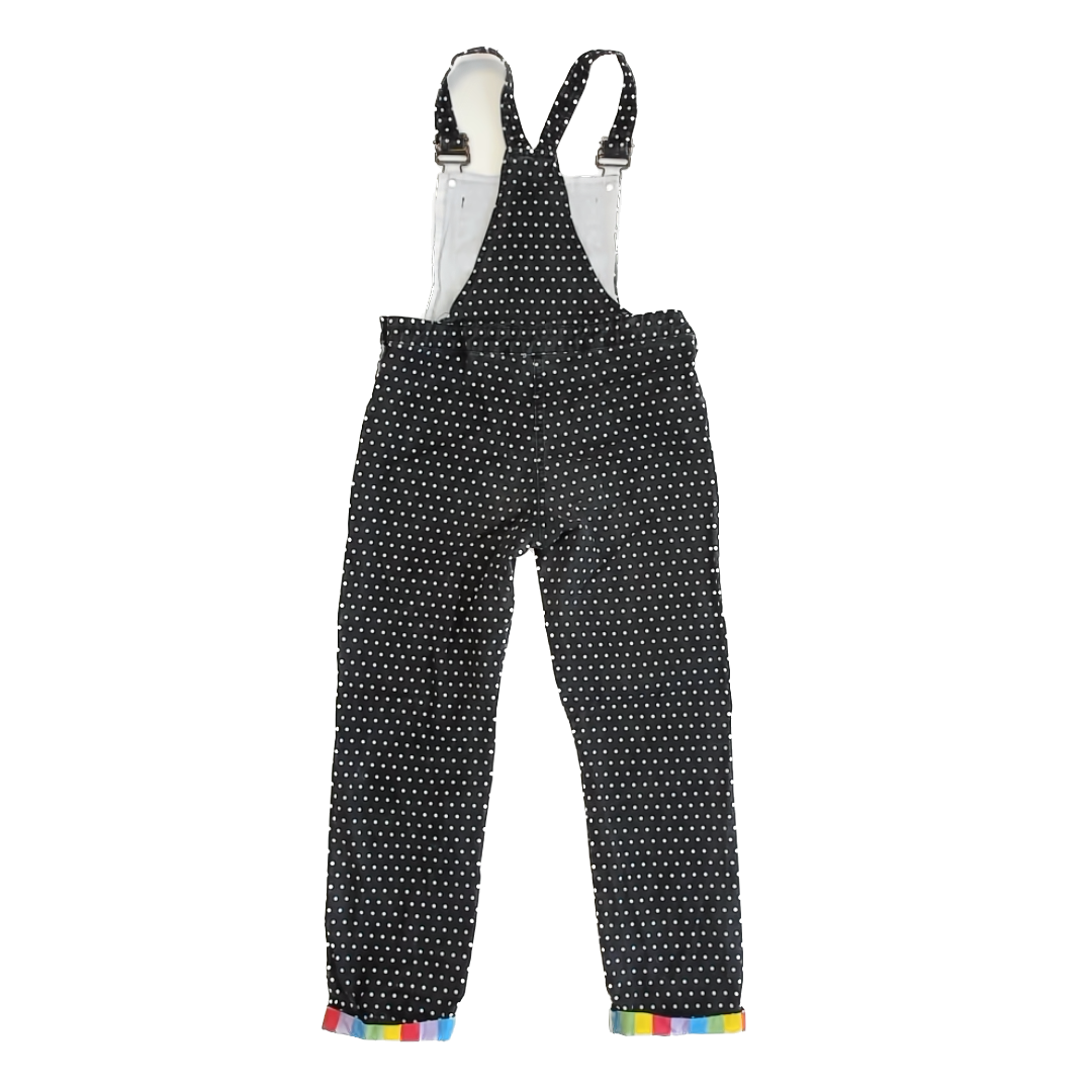 Olive Mae Girls Black & White Polka Dots Overalls Size: 10 Black & White Polka Dots