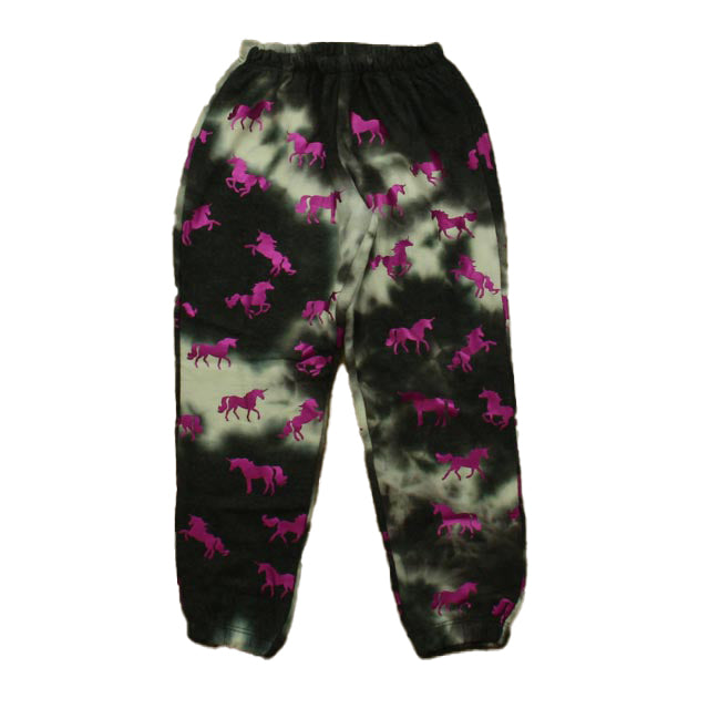 Chaser Girls Black | White Purple Unicorns Casual Pants Size: 3T Black | White Purple Unicorns