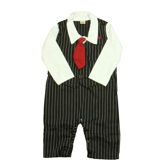 Unknown Brand Boys Black | White | Red Long Sleeve Outfit Size: 12 Months Black | White | Red