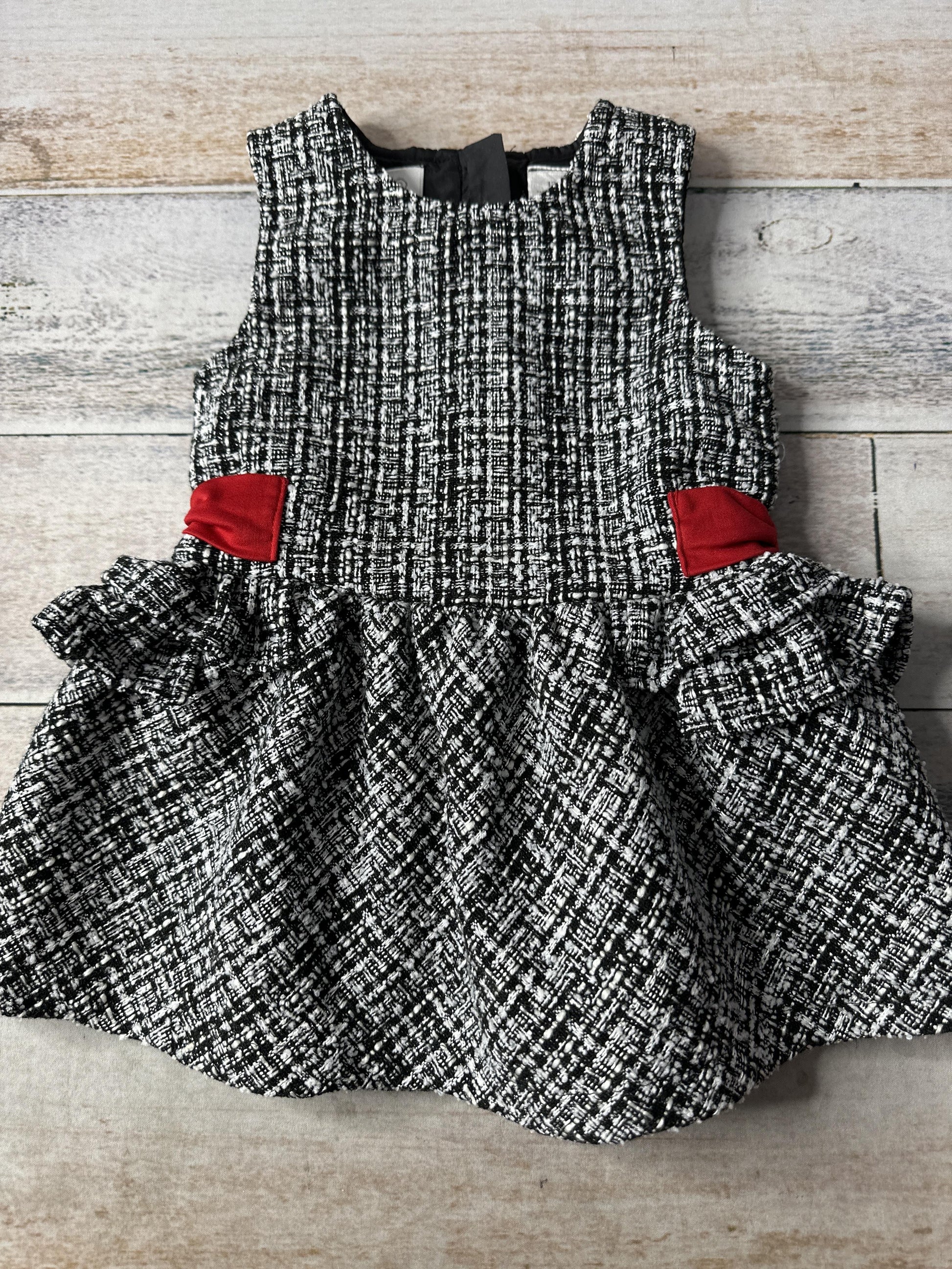 Koala Baby Girls Black | White | Red Dress Size: 12 months Black | White | Red