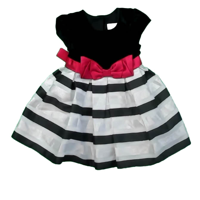 Jona Michelle Girls Black | White | Red Special Occasion Dress Size: 2T Black | White | Red