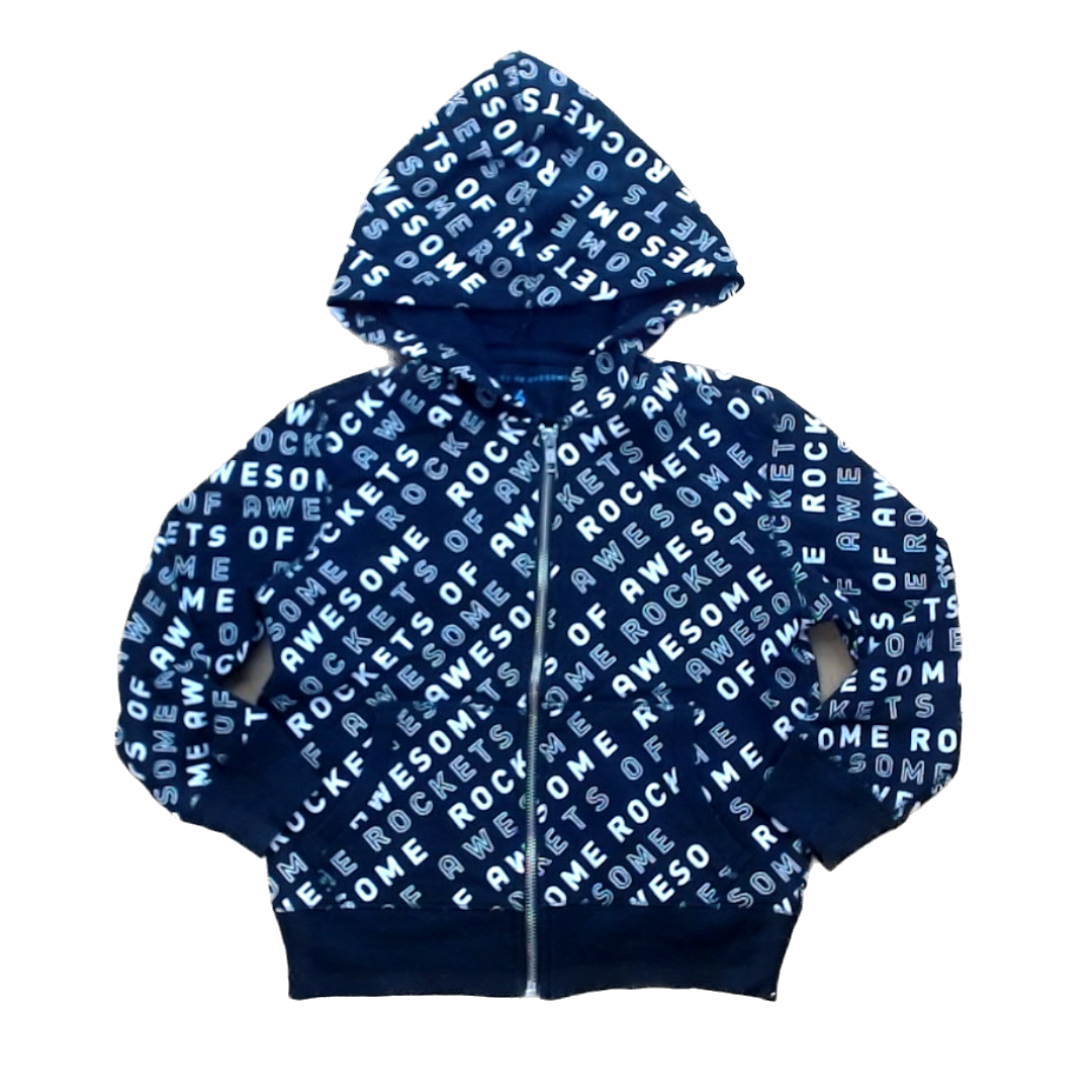 Rockets Of Awesome Boys Black | White ROA Design Sweatshirt Size: 6 Years Black | White ROA Design