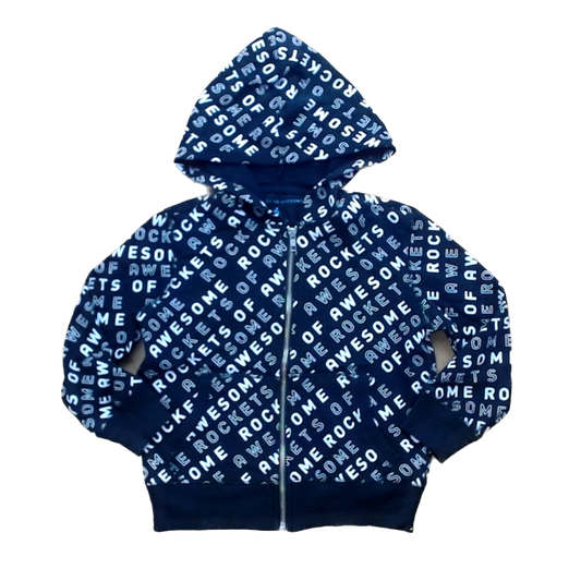 Rockets Of Awesome Boys Black | White ROA Design Sweatshirt Size: 6 Years Black | White ROA Design