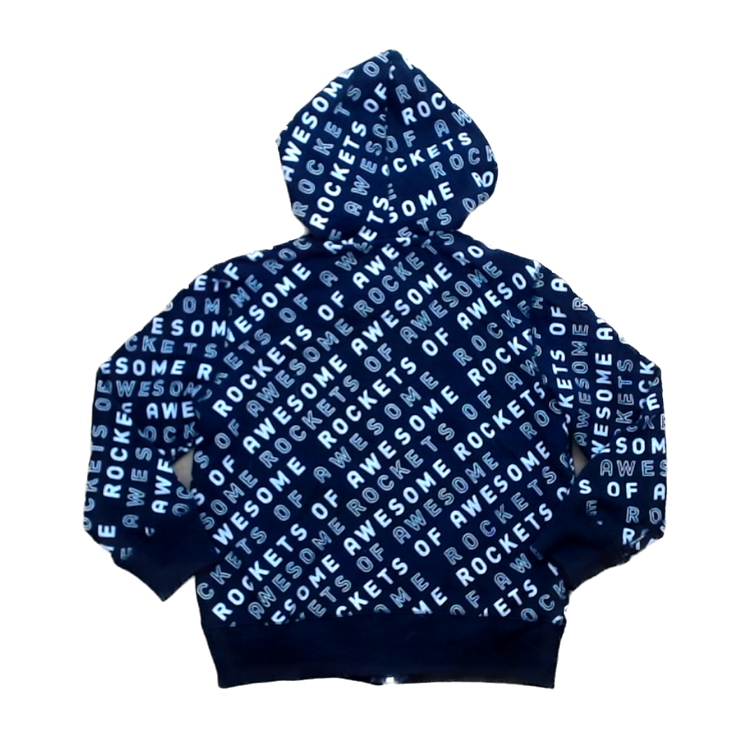 Rockets Of Awesome Boys Black | White ROA Design Sweatshirt Size: 6 Years Black | White ROA Design