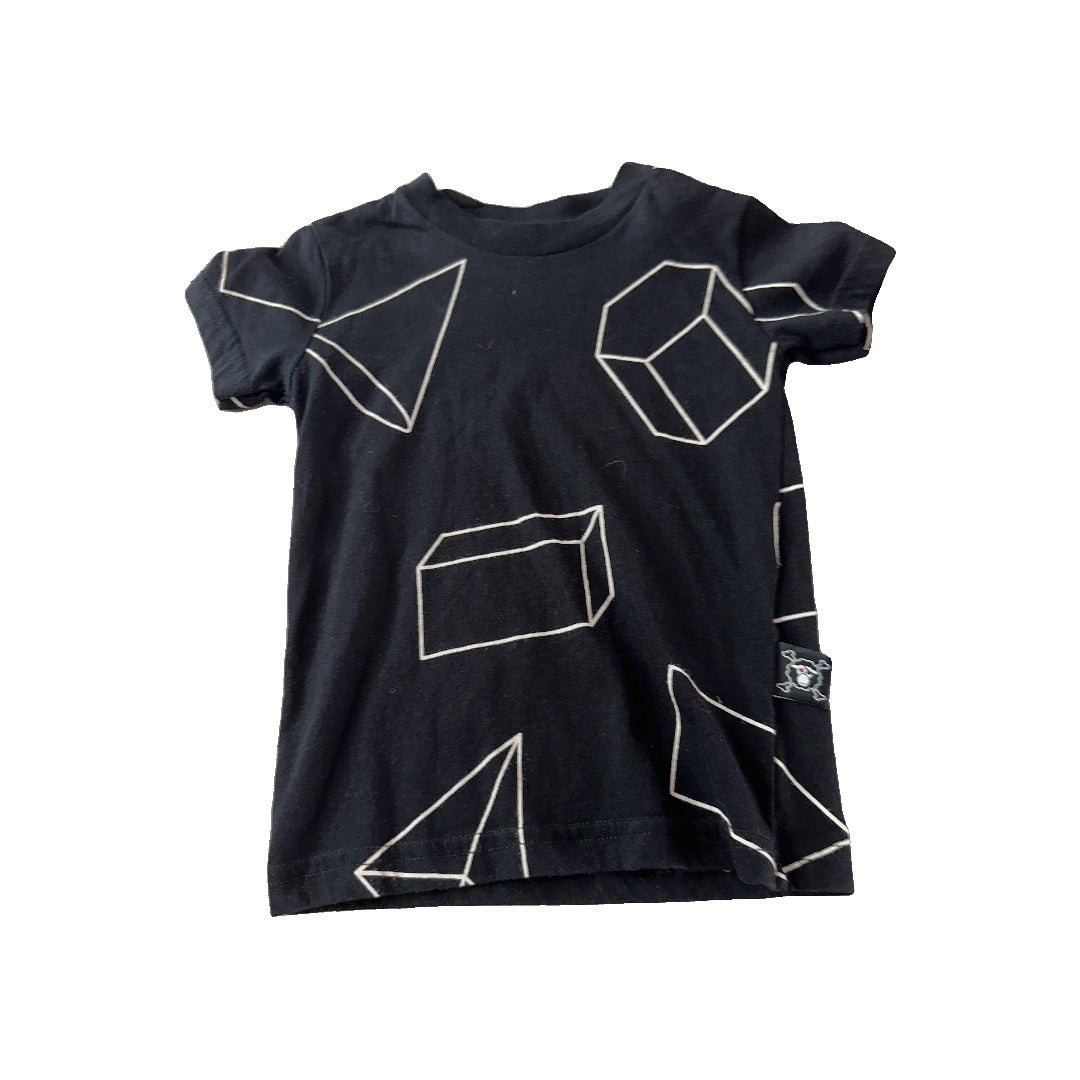 Nununu Unisex Black | White | Shapes T-Shirt Size: 18-24 months Black | White | Shapes
