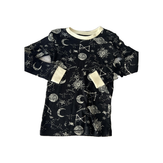 Burt's Bees Unisex Black | White | Space Pajamas Size: 3T Black | White | Space