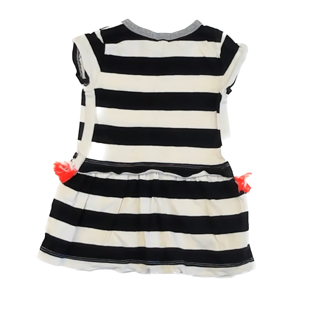 Crewcuts Girls Black & White Stripe Dress Size: 2T Black & White Stripe