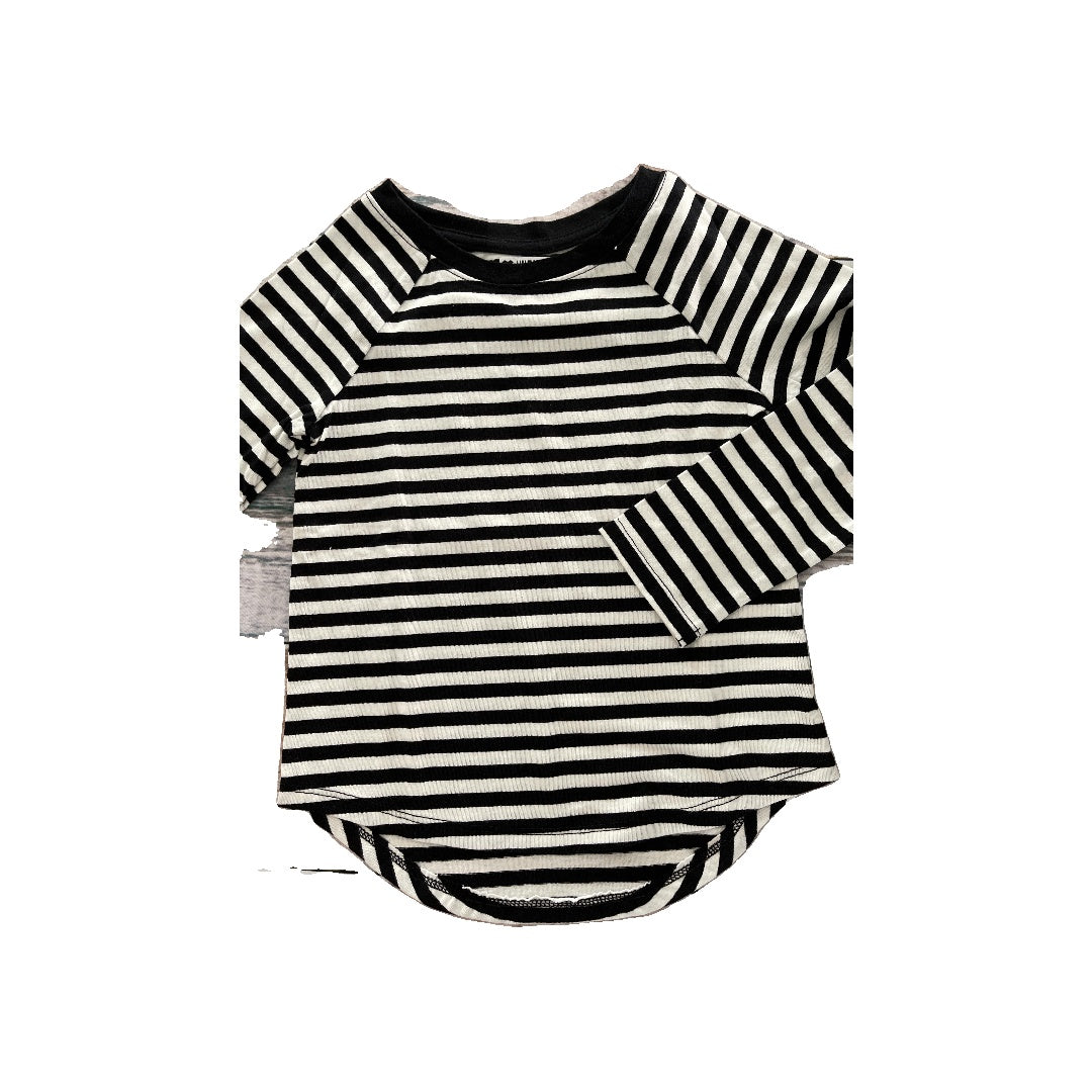 Cat & Jack Girls Black | White | Stripe Long Sleeve T-Shirt Size: 3T Black | White | Stripe