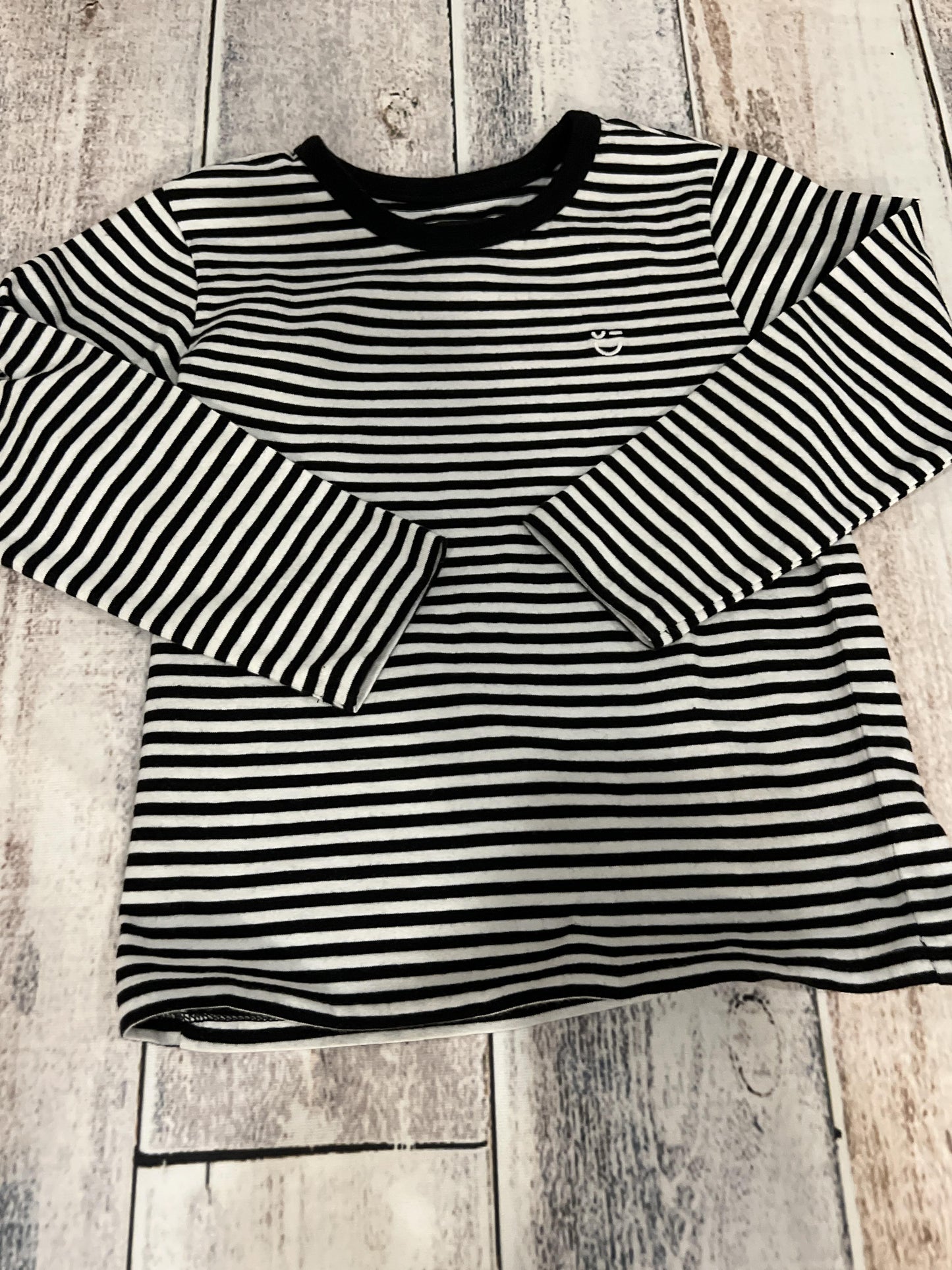 Nordstrom Boys Black | White | Stripe Long Sleeve Shirt Size: 3T Black | White | Stripe