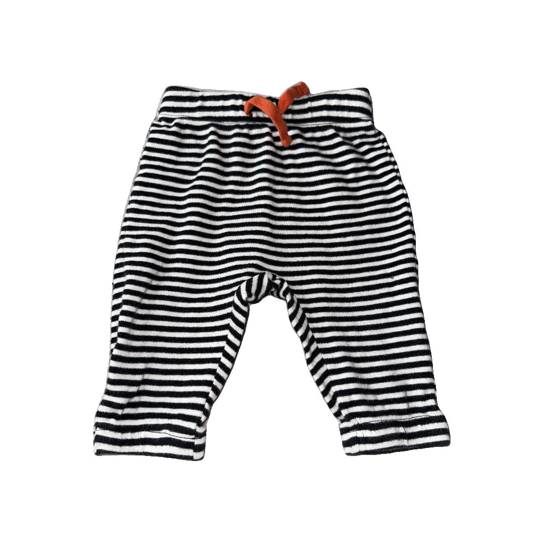 Gymboree Unisex Black | White | Stripe Pants Size: 6-12 months Black | White | Stripe