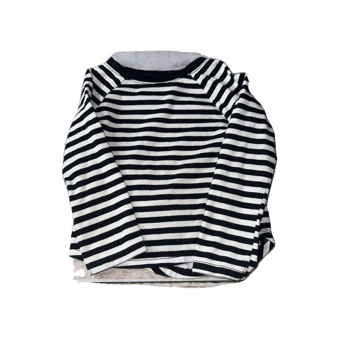Cat & Jack Girls Black | White | Stripe Long Sleeve T-Shirt Size: 18 months Black | White | Stripe