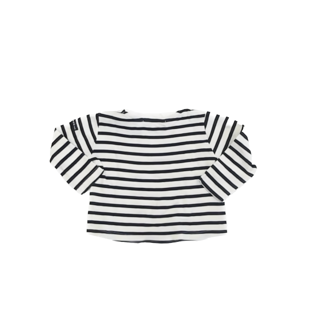 Weekend a la Mer Boys Black & White Stripe Long Sleeve Shirt Size: 18 Months Black & White Stripe
