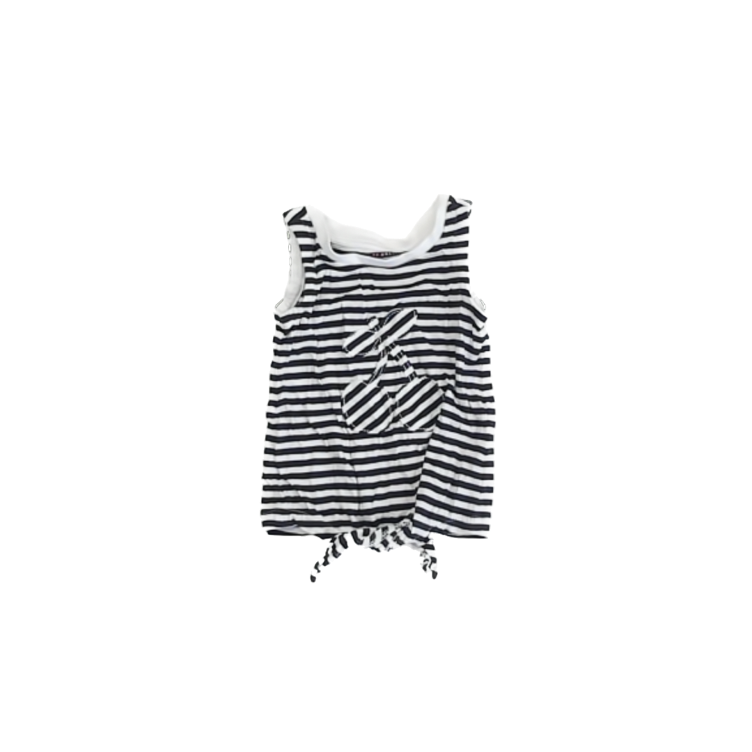Rockets Of Awesome Girls Black | White Stripe Tank Top Size: 2T Black | White Stripe