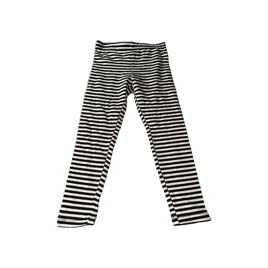 H&M Girls Black | White | Stripe Pants Size: 3T Black | White | Stripe