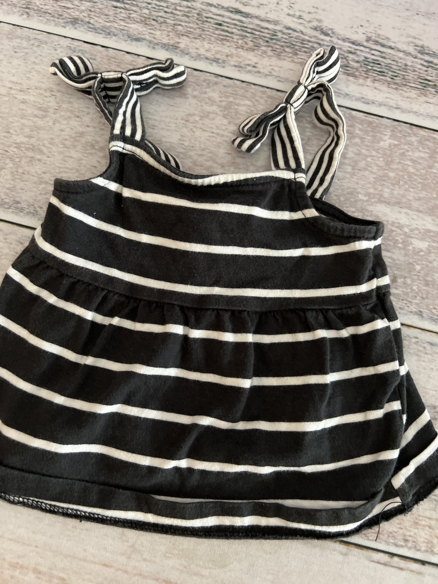 Carters Girls Black | White | Stripe Tank Top Size: 0-3 months Black | White | Stripe