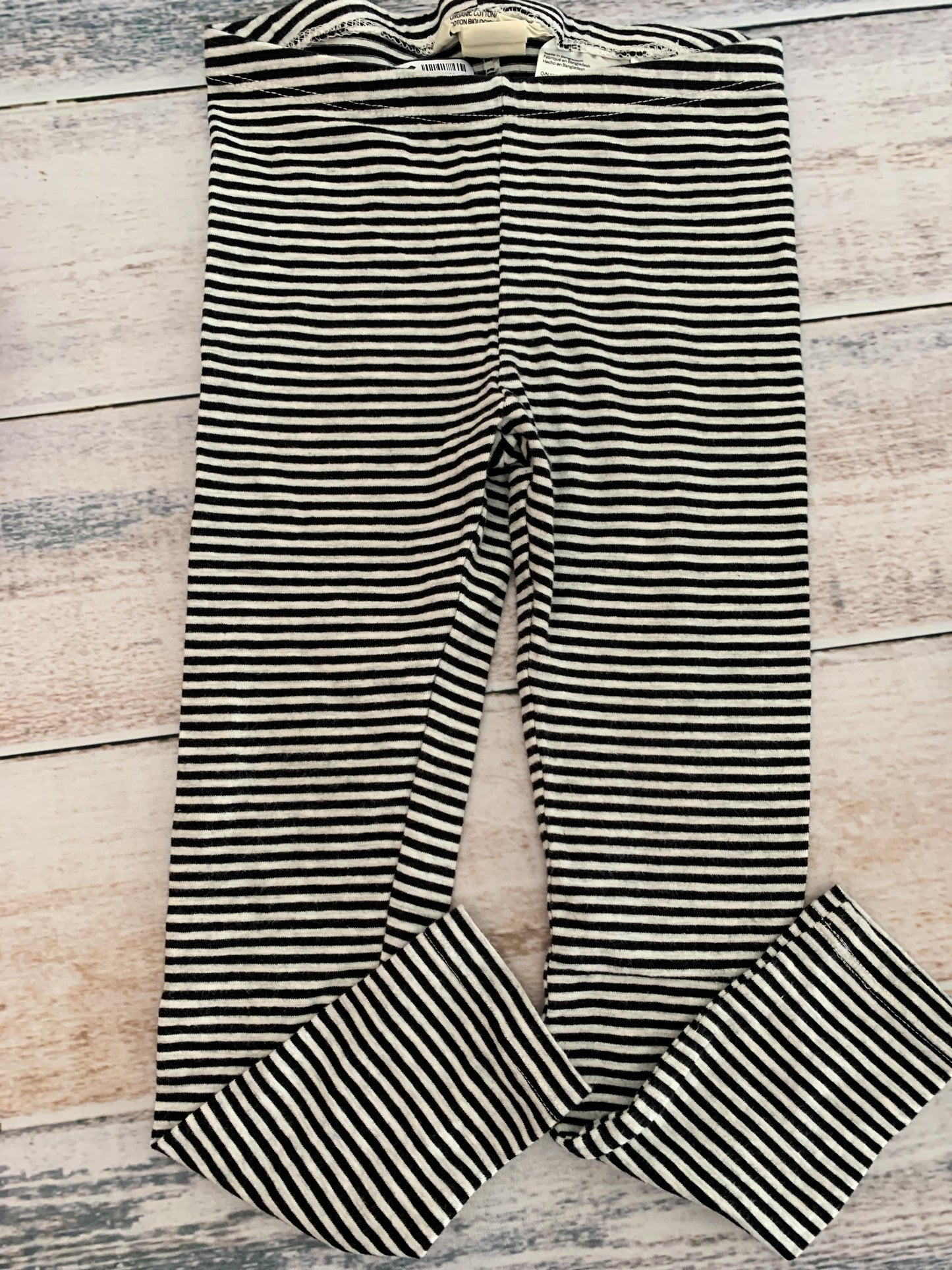H&M Girls Black | White | Striped Pants Size: 3T Black | White | Striped