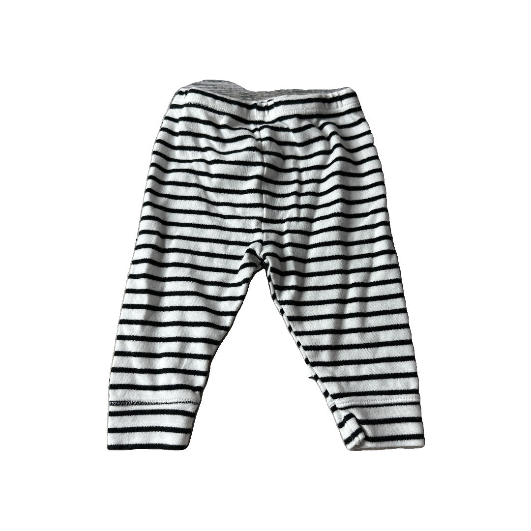 Cloud Island Unisex Black | White | Striped Pants Size: 3-6 months Black | White | Striped
