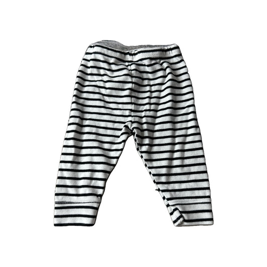 Cloud Island Unisex Black | White | Striped Pants Size: 3-6 months Black | White | Striped