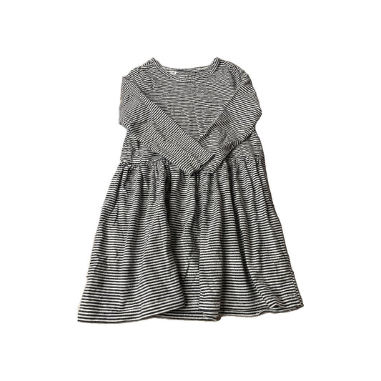 Cotton:on Kids Girls Black | White | Striped Dress Size: 4T Black | White | Striped