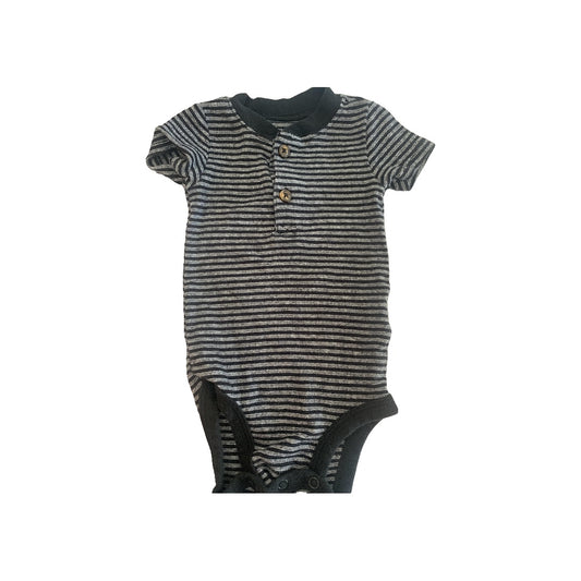 Carters Boys Black | White | Striped Onesie Size: 3-6 months Black | White | Striped