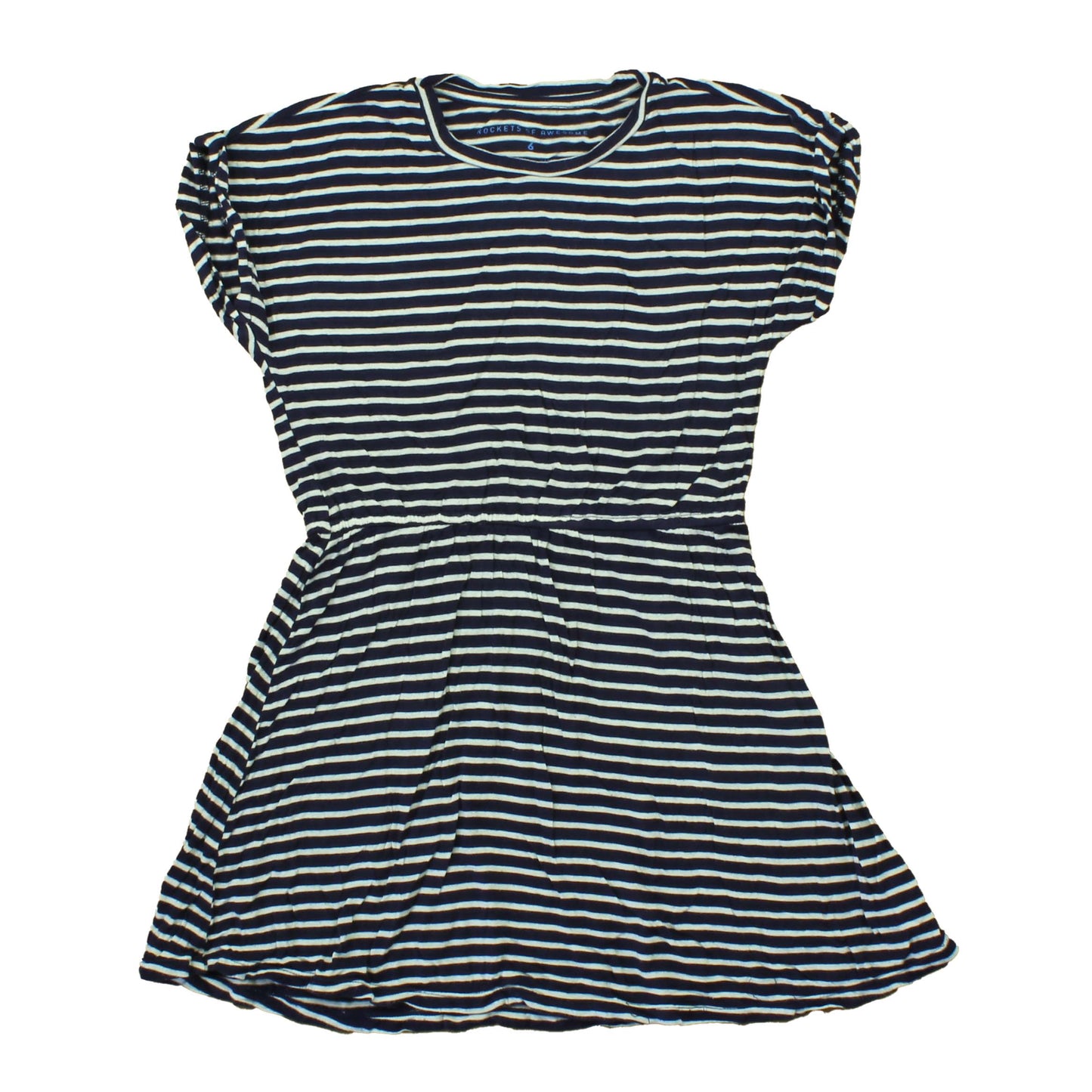 Rockets Of Awesome Girls Black | White | Stripes Dress Size: 6 Years