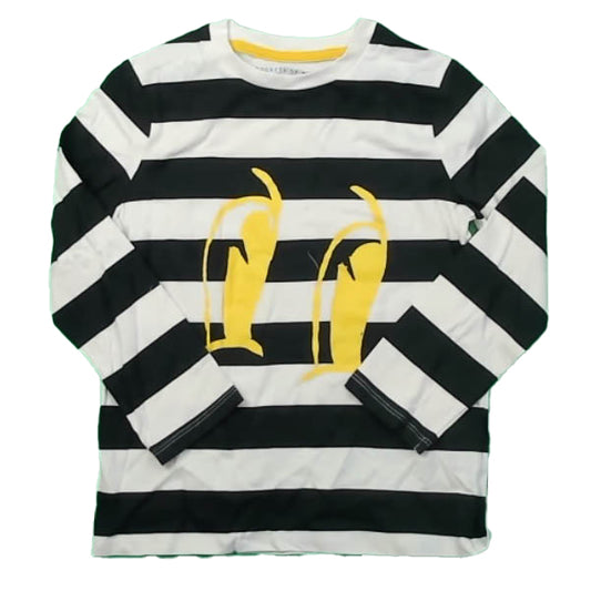 Rockets Of Awesome Boys Black | White Stripes Long Sleeve T-Shirt Size: 7 Years Black | White Stripes