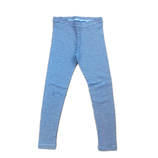 Tea Collection Girls Black + White Stripped Leggings Size: 6 Years Black + White Stripped