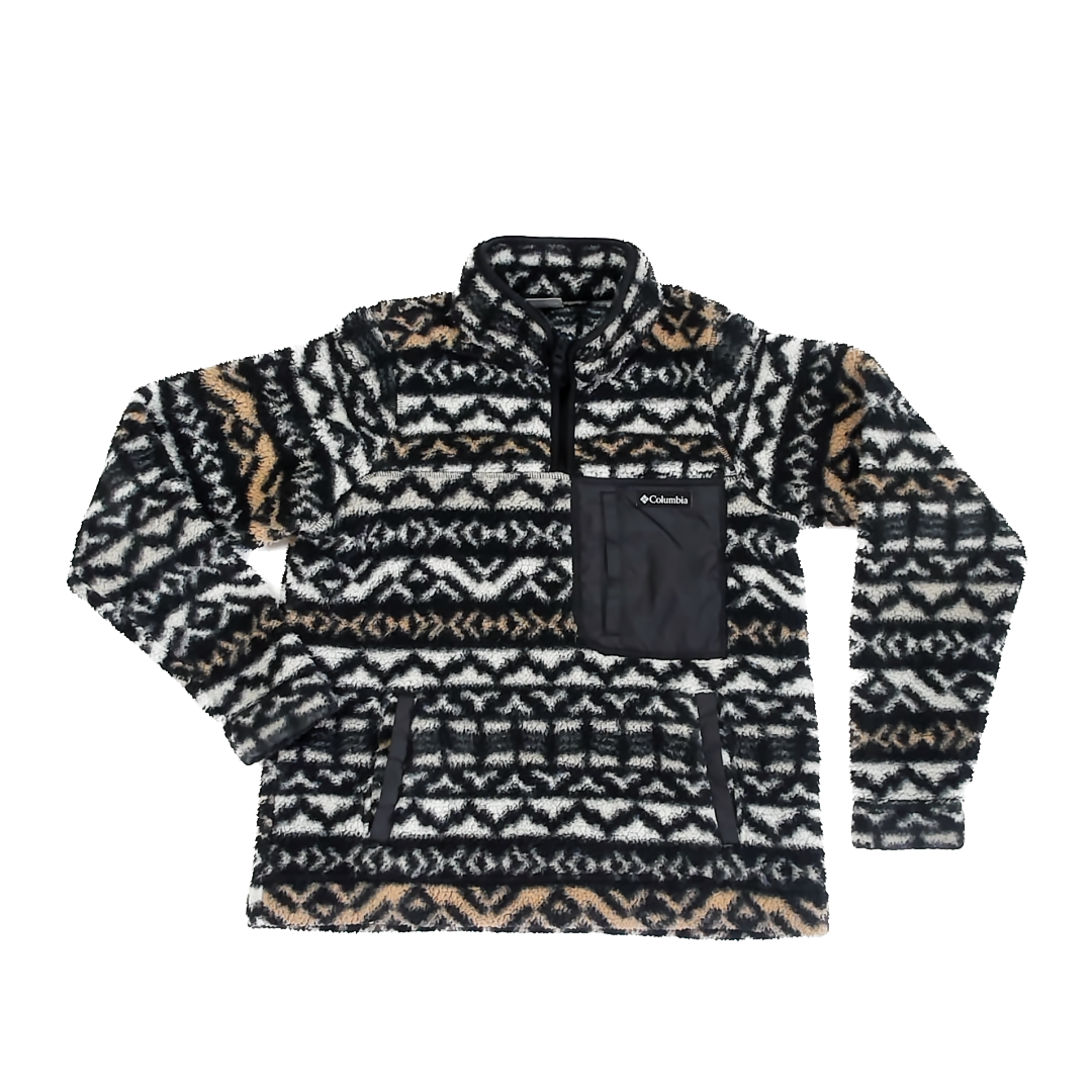 Columbia Girls Black White Tan Fleece Size: M Black White Tan