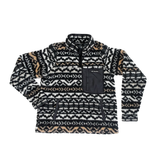 Columbia Girls Black White Tan Fleece Size: M Black White Tan