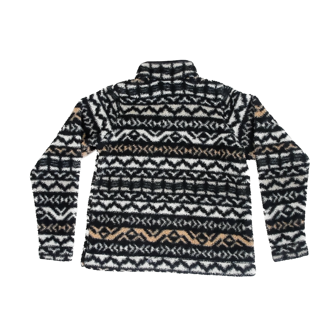 Columbia Girls Black White Tan Fleece Size: M Black White Tan