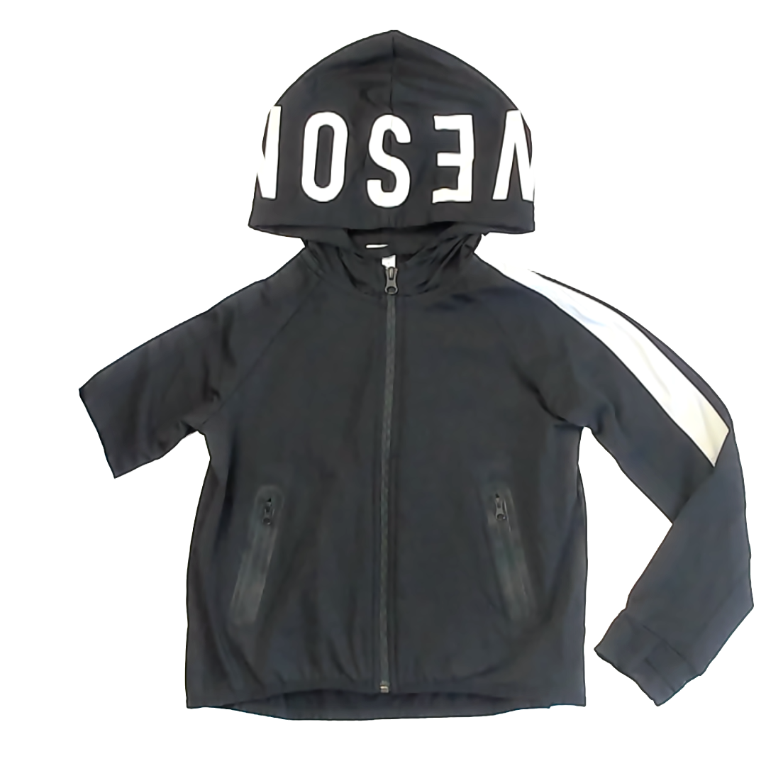 Rockets Of Awesome Boys Black | White Writing Sweater Size: 8 Years Black | White Writing