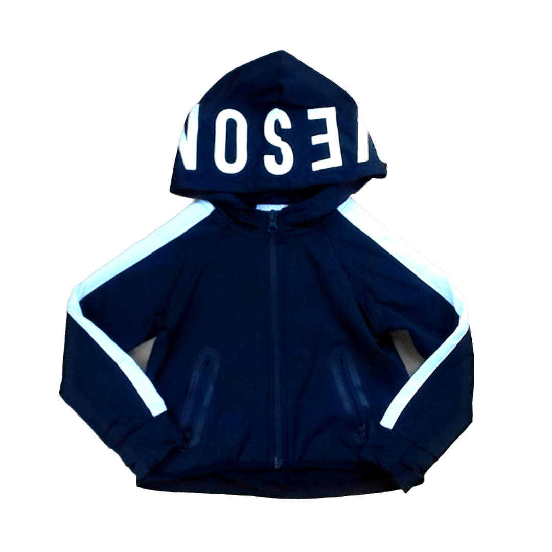 Rockets Of Awesome Boys Black | White Writing Sweater Size: 3T Black | White Writing