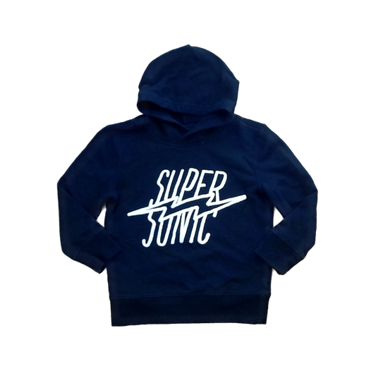 Rockets Of Awesome Boys Black | White Writing Sweatshirt Size: 4T - 5T Black | White Writing