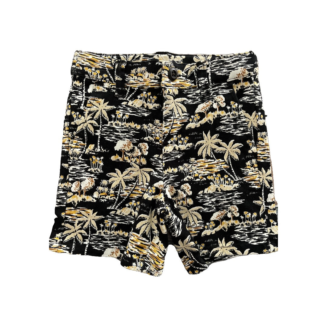 Janie and Jack Boys Black | White | Yellow Shorts Size: 2T Black | White | Yellow