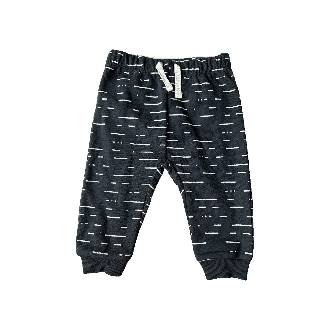 PL Baby Unisex Black | White Pants Size: 9 months Black | White