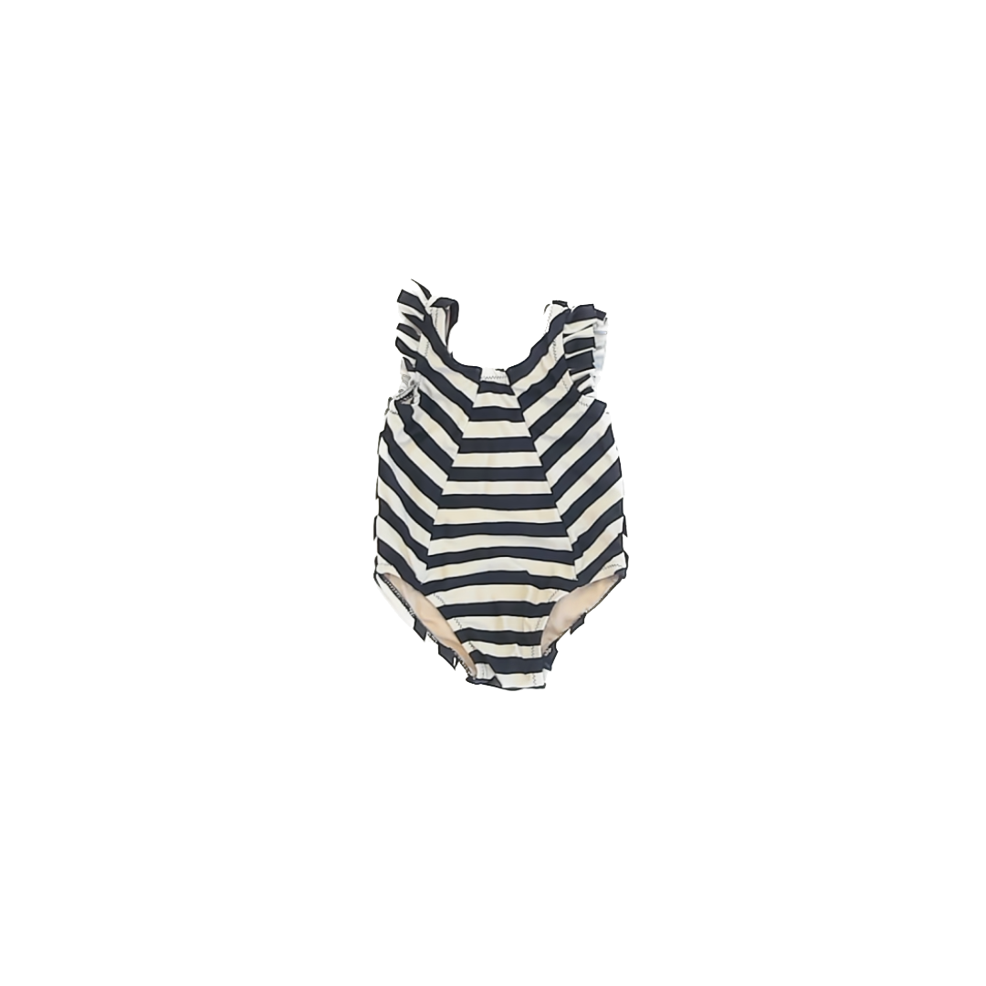 Tea Collection Girls Black | White 1-piece Swimsuit Size: 9-12 Months Black | White